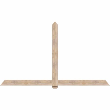 Ekena Millwork Eugene Smooth Timber Gable Bracket, Douglas Fir, 108"W x 63"H x 1 1/2"D x 5 1/2"F, 14/12 Pitch GBW108X63X0206EUG00SDF